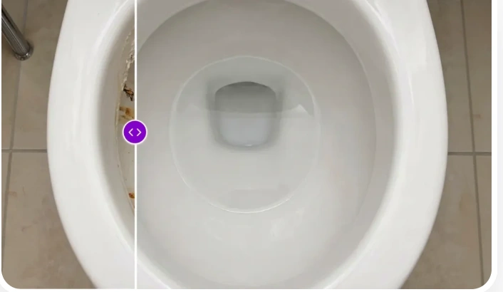 Toilet Bowl Before and After
